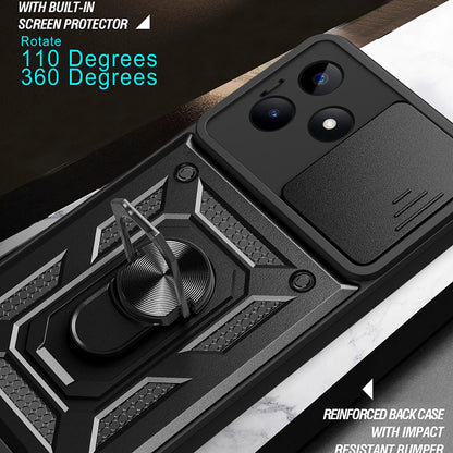 Case for Xiaomi Poco X6 / Note 13 Pro 5G, Techsuit, CamShield, Black