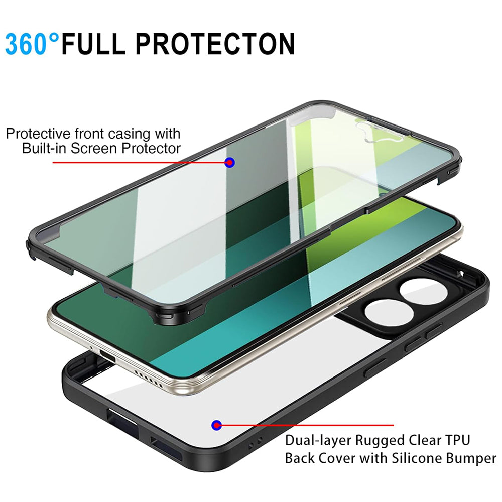 Θήκη για Xiaomi Poco X6 / Note 13 Pro 5G, Techsuit, ColorVerse 360, Μαύρο