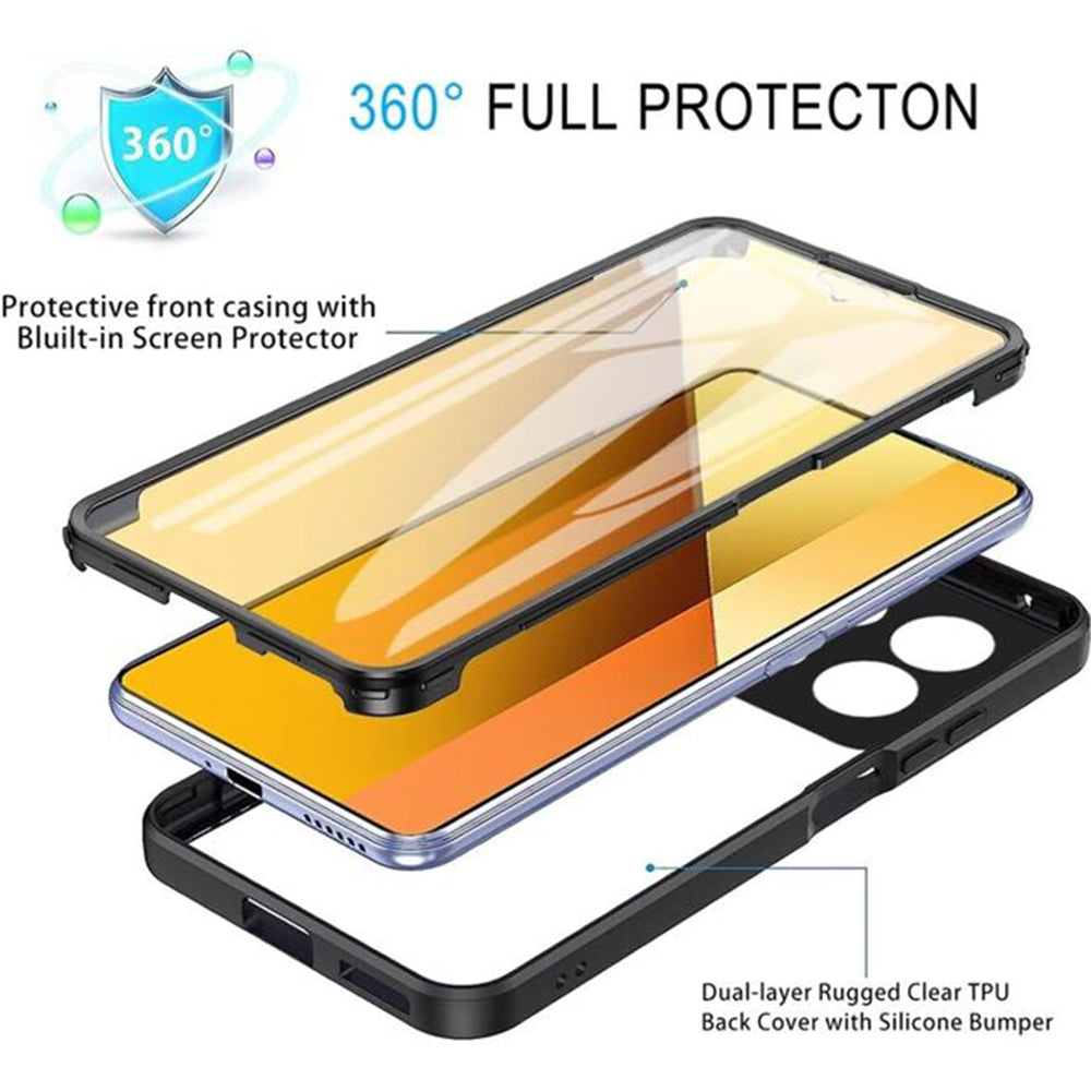 Θήκη για Xiaomi Poco X6 Pro, Techsuit, ColorVerse 360, Μαύρο