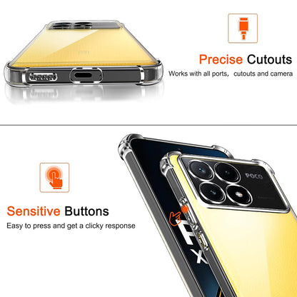 Case for Xiaomi Poco X6 Pro, Techsuit, Shockproof Clear, Transparent