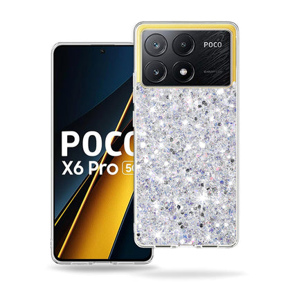 Θήκη για Xiaomi Poco X6 Pro, Techsuit, Sparkly Glitter, Λευκό
