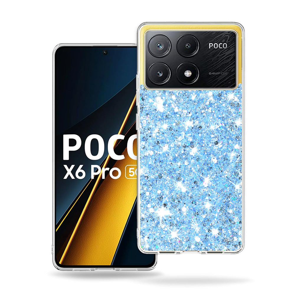 Θήκη για Xiaomi Poco X6 Pro, Techsuit, Sparkly Glitter, Μπλε