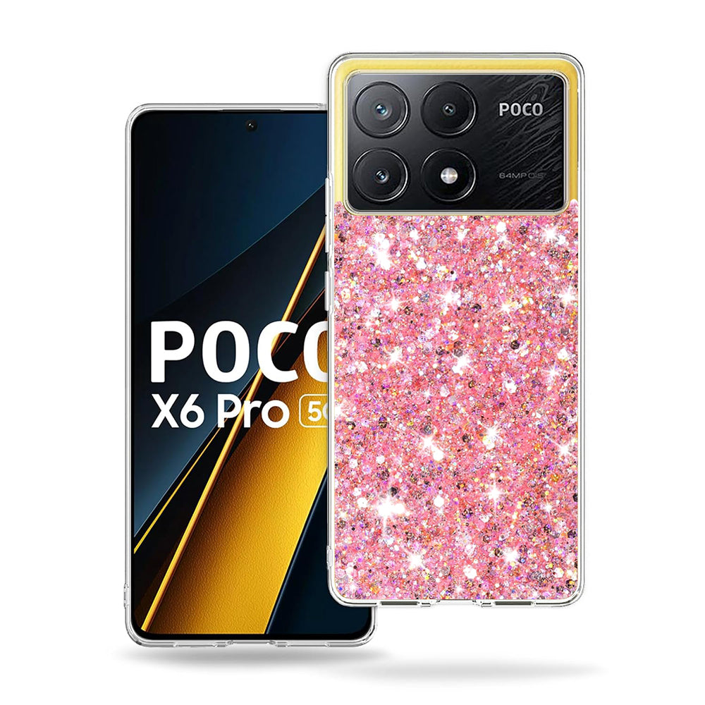 Θήκη για Xiaomi Poco X6 Pro, Techsuit, Sparkly Glitter, Ροζ