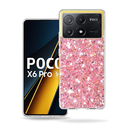 Θήκη για Xiaomi Poco X6 Pro, Techsuit, Sparkly Glitter, Ροζ