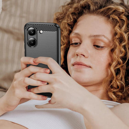 Θήκη για Xiaomi Poco X8 Pro, Techsuit, Καρμπόν, Μαύρη