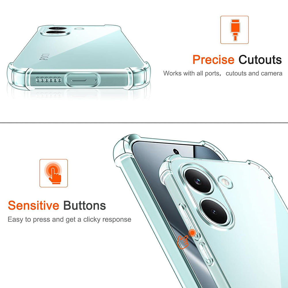 Θήκη για Xiaomi Poco X8 Pro, Techsuit, Shockproof Clear, Διαφανής