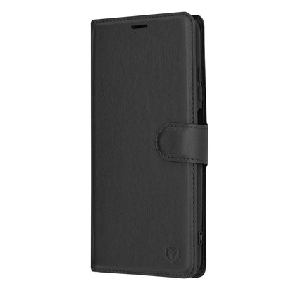 Case for Xiaomi Redmi 10 2022 / 10 (2021), Techsuit, Leather Folio, Black