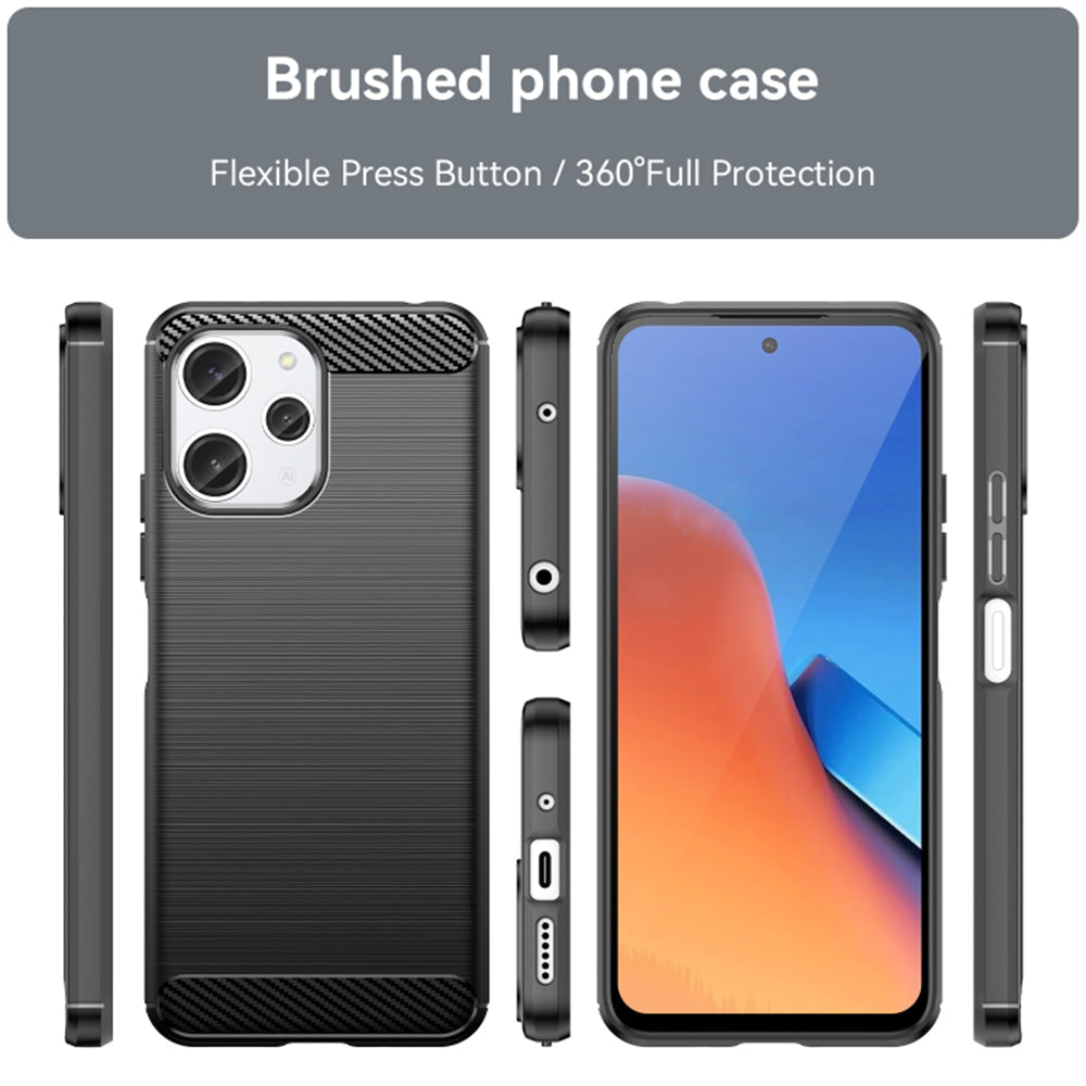 Θήκη για Xiaomi Redmi 12 5G / 12, Techsuit, Carbon, Μαύρο