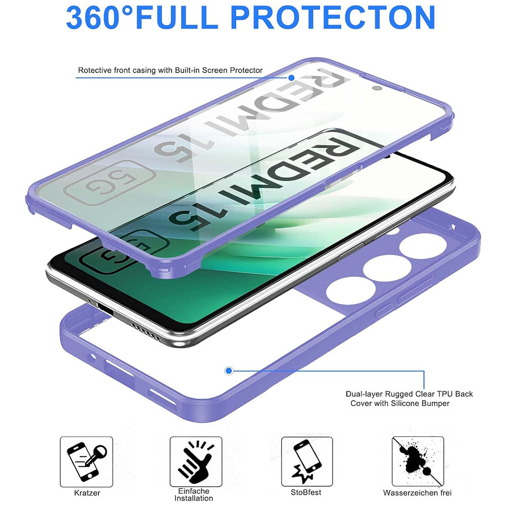 Case for Xiaomi Redmi 15 5G / 15 4G, Techsuit, ColorVerse 360, Purple