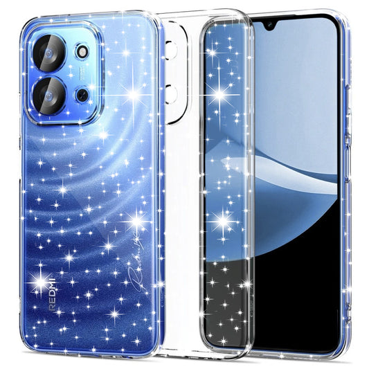 Case for Xiaomi Redmi 15C 5G / 15C 4G, Techsuit, SparkleSkin, Transparent