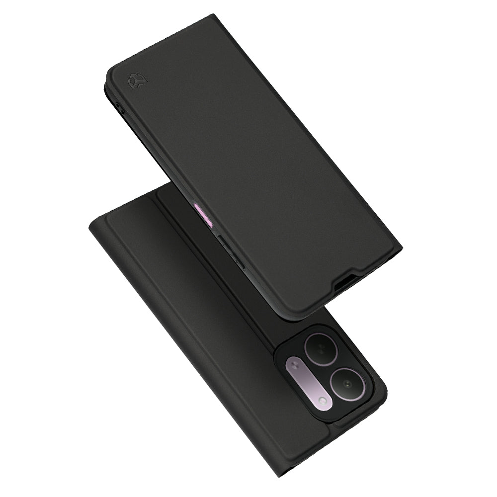 Θήκη για Xiaomi Redmi 17C 5G, Techsuit, Magskin Book, Μαύρη