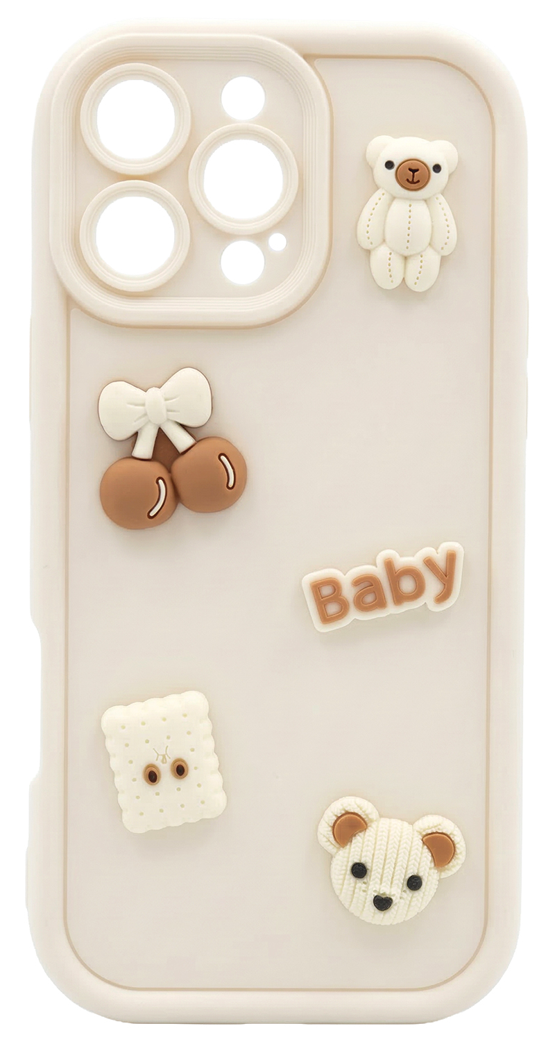 Case for Xiaomi Redmi Note 15 Pro 5G, OEM, Ultra Trendy 3D Bear, Beige