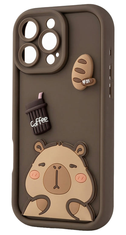 Case for Xiaomi Redmi Note 15 Pro 5G, OEM, Ultra Trendy 3D Capybara, Brown