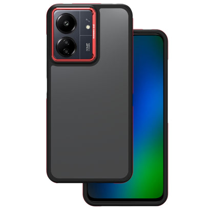 Case for Xiaomi Poco M6 / Redmi 13C 5G, OEM, Crystal Black, Red