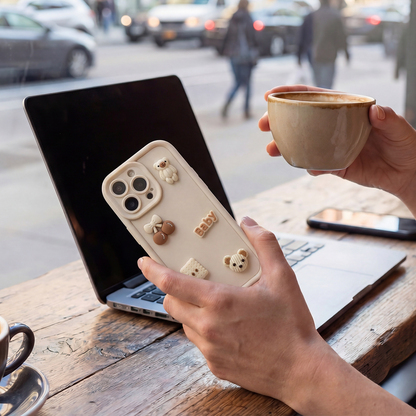 Case for Xiaomi Redmi Note 15 Pro 5G, OEM, Ultra Trendy 3D Bear, Beige