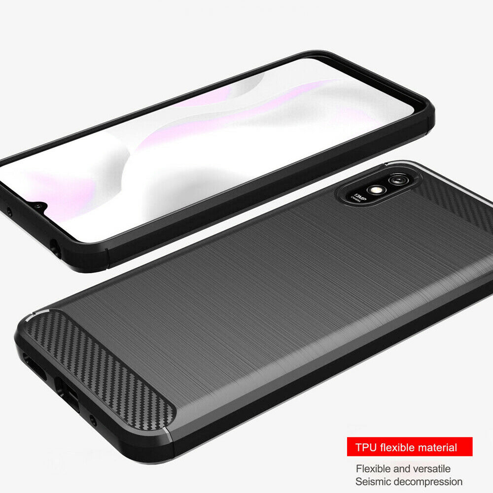 Θήκη για Xiaomi Redmi 9AT / 9A, Techsuit, Carbon, Μαύρο