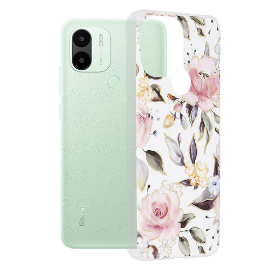 Θήκη για Xiaomi Redmi A2+ / A1+, Techsuit, Marble, Λευκό