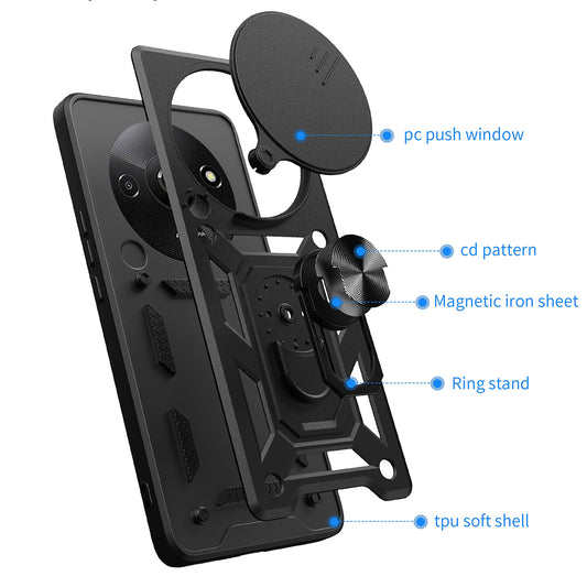 Θήκη για Xiaomi Redmi A3x / A3, Techsuit, CamShield, Μαύρο