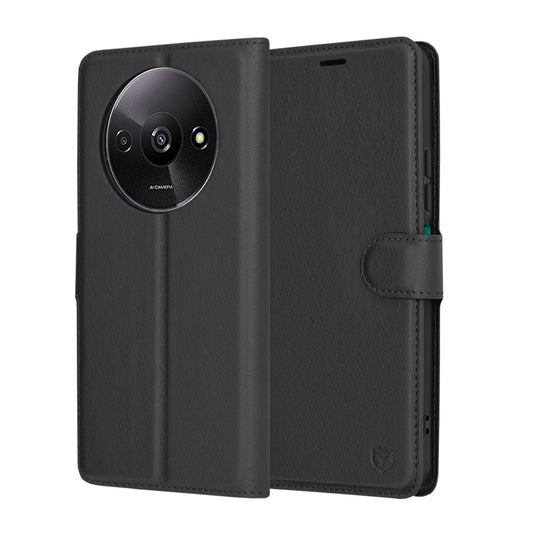 Θήκη για Xiaomi Redmi A3x / A3, Techsuit, Leather Folio, Μαύρο