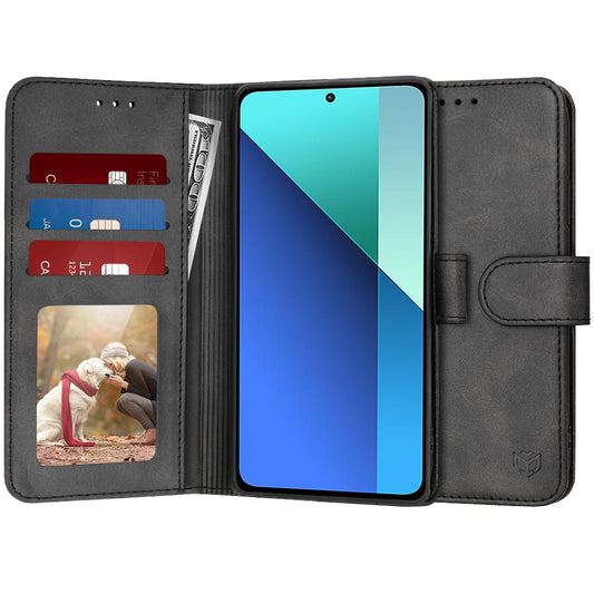 Θήκη για Xiaomi Redmi Note 13 4G, Techsuit, Diary Book, Μαύρη