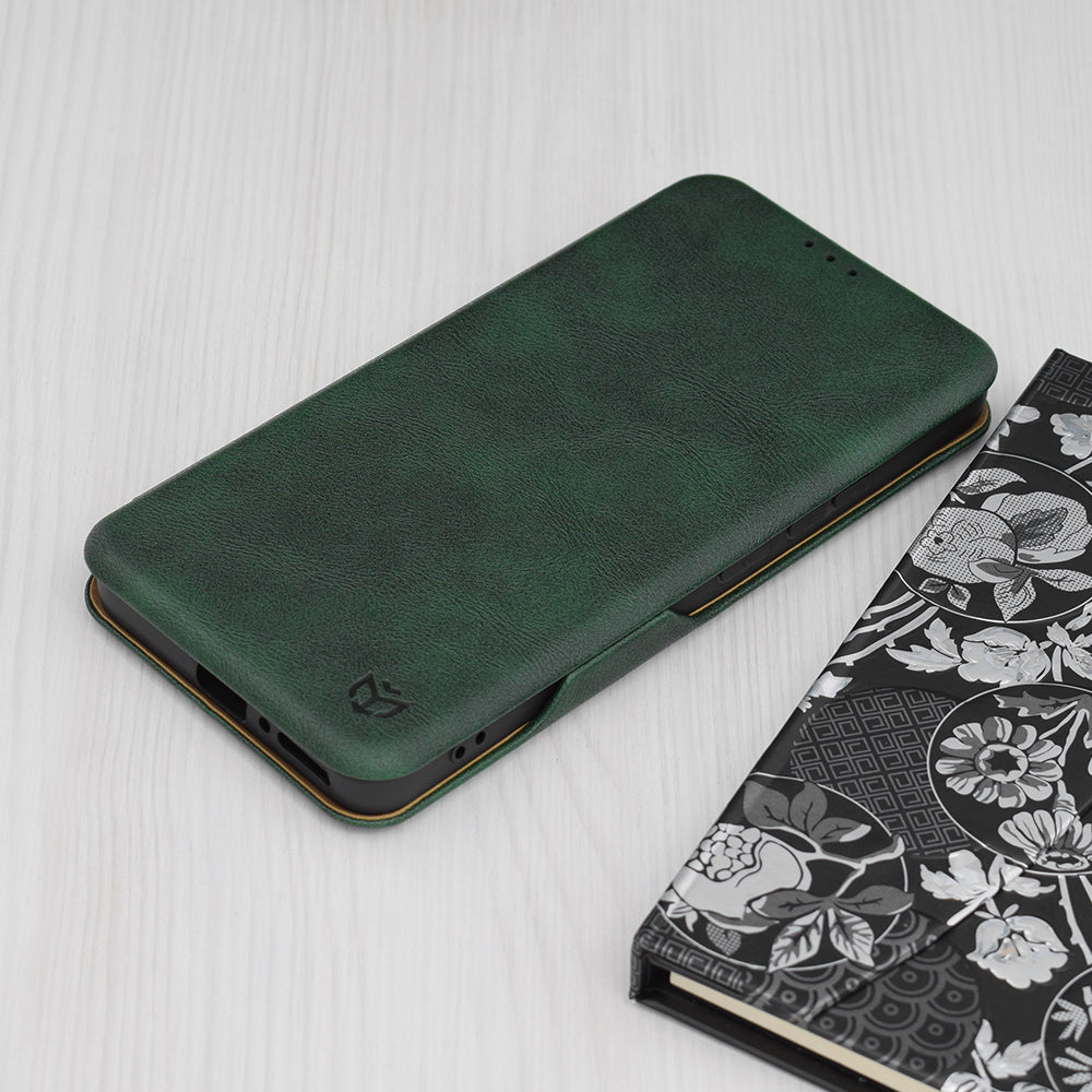 Case for Xiaomi Redmi Note 13 4G, Techsuit, Safe Wallet Plus, Green