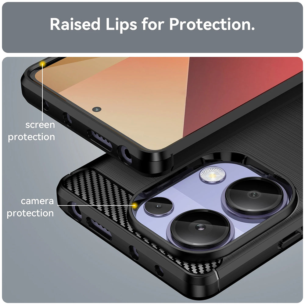 Case for Xiaomi Redmi Note 13 Pro 4G / Poco M6 Pro 4G, Techsuit, Carbon, Blue