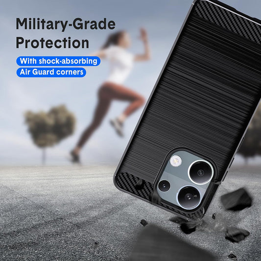 Θήκη για Xiaomi Redmi Note 13 Pro 4G / Poco M6 Pro 4G, Techsuit, Carbon, Μαύρο