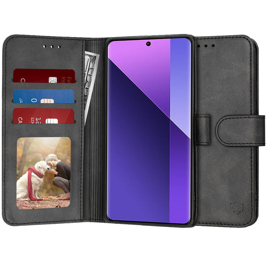 Θήκη για Xiaomi Redmi Note 13 Pro+, Techsuit, Diary Book, Μαύρη