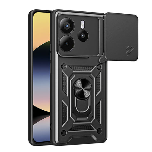 Θήκη για Xiaomi Redmi Note 14 4G (Περιφερειακή), Techsuit, CamShield, Μαύρη