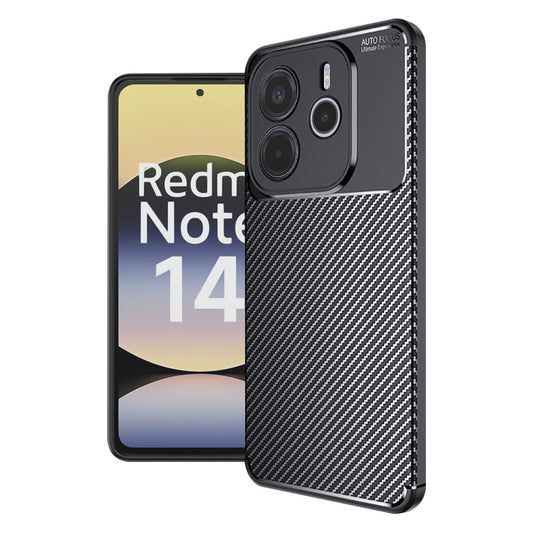 Θήκη για Xiaomi Redmi Note 14 4G (Περιφερειακή), Techsuit, CarbonFiber, Μαύρη