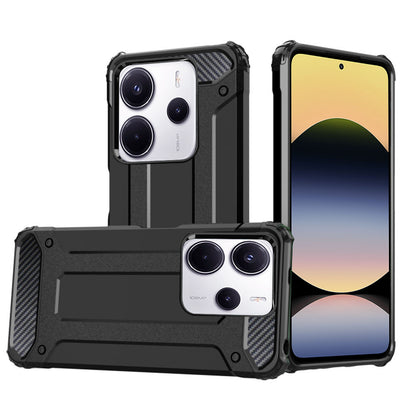 Θήκη για Xiaomi Redmi Note 14 4G (Περιφερειακή), Techsuit, Hybrid Armor, Μαύρη