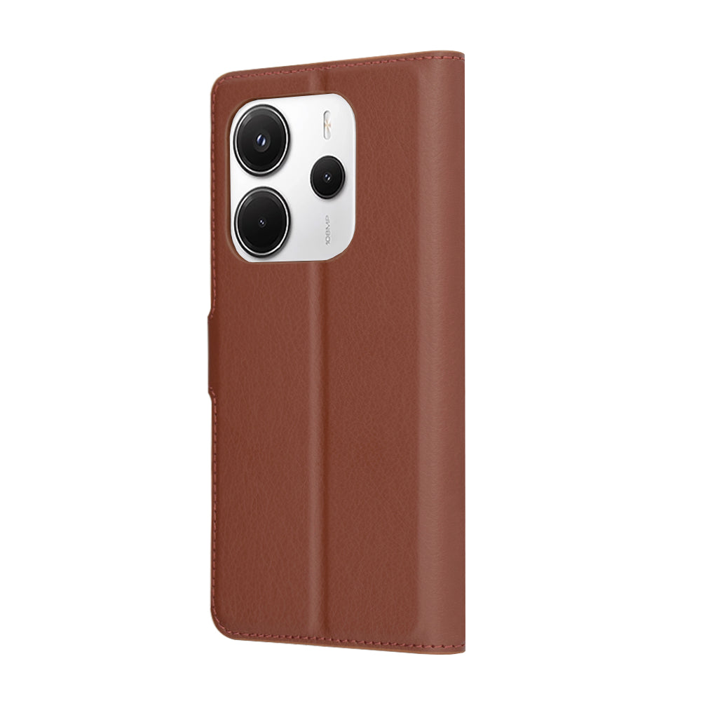 Case for Xiaomi Redmi Note 14 4G (Regional), Techsuit, Leather Folio, Brown
