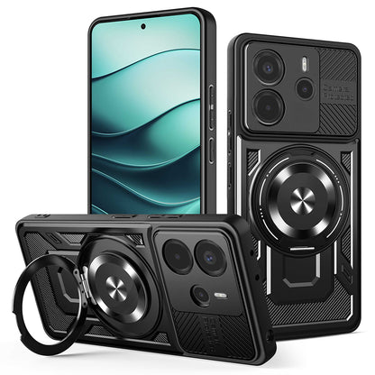 Θήκη για Xiaomi Redmi Note 14 4G (Περιφερειακή), Techsuit, RuggedCam, Μαύρη