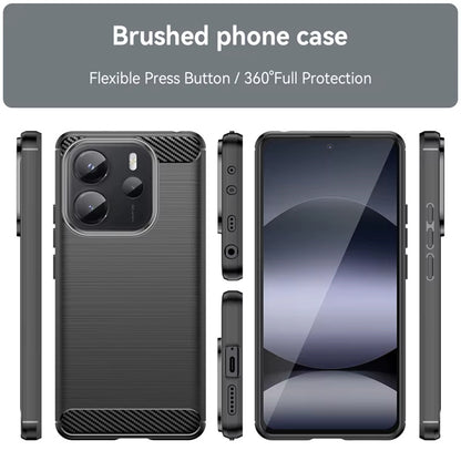 Θήκη για Xiaomi Redmi Note 14 4G (Standard), Techsuit, Carbon, Μαύρο