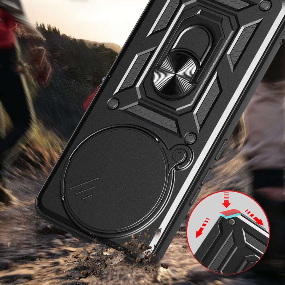 Θήκη για Xiaomi Redmi Note 14 Pro 4G, Techsuit, CamShield, Μαύρο