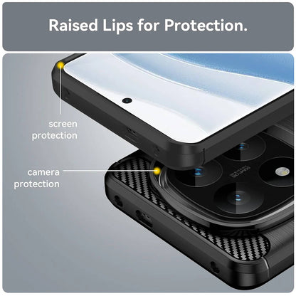 Θήκη για Xiaomi Redmi Note 14 Pro 4G, Techsuit, Άνθρακας, Μαύρο