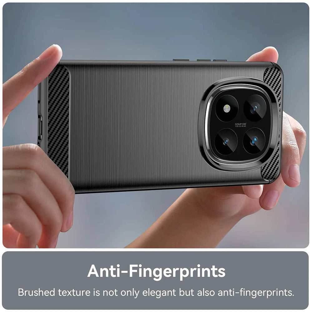 Θήκη για Xiaomi Redmi Note 14 Pro 4G, Techsuit, Άνθρακας, Μαύρο