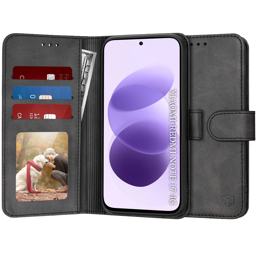 Θήκη για Xiaomi Redmi Note 17 4G / Note 17 5G, Techsuit, Diary Book, Μαύρη