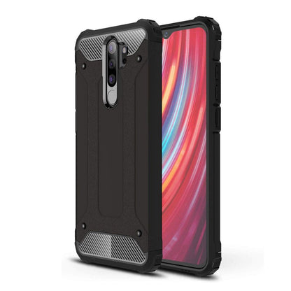 Case for Xiaomi Redmi Note 8 Pro, Techsuit, Hybrid Armor, Black