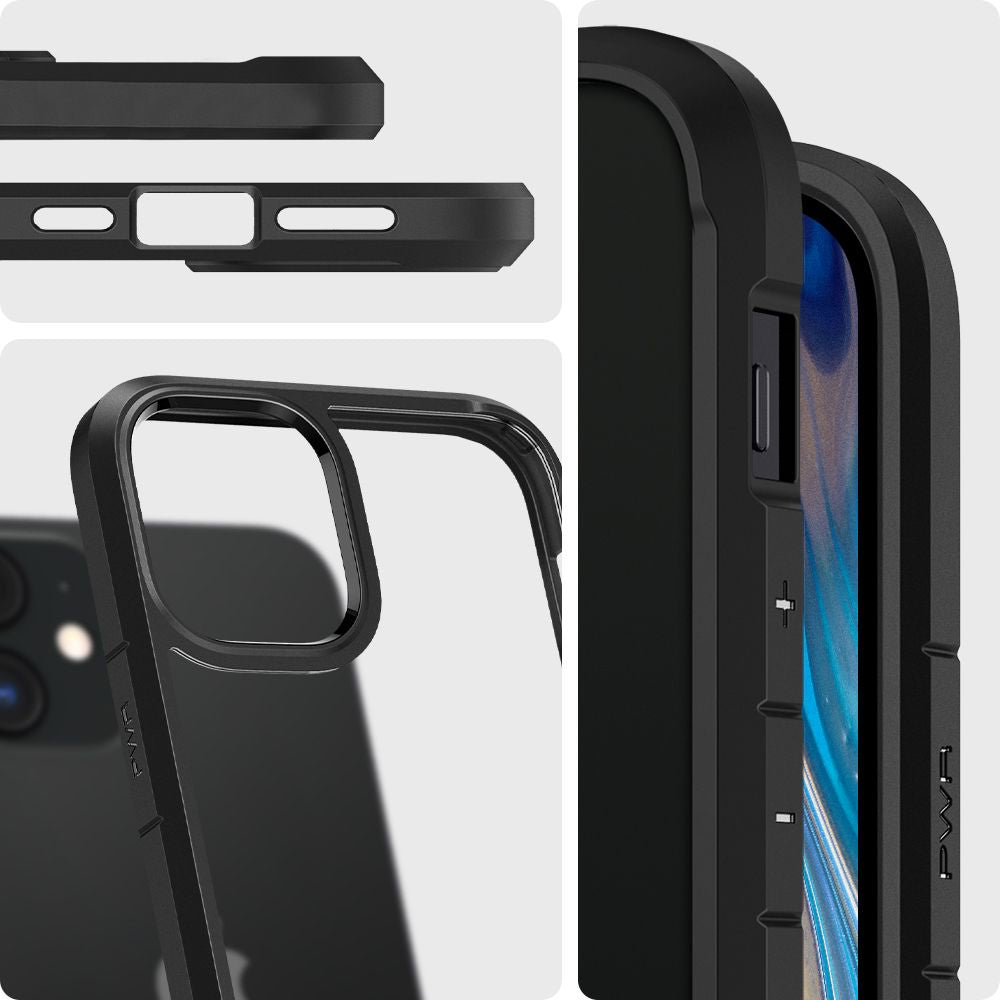 Θήκη για Apple iPhone 12 / 12 Pro, Spigen, Ultra Hybrid, Μαύρη ACS01703