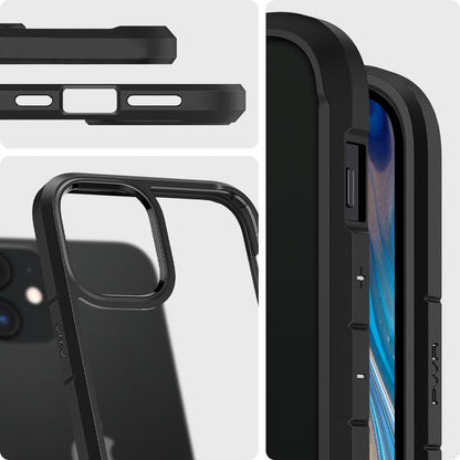Θήκη για Apple iPhone 12 / 12 Pro, Spigen, Ultra Hybrid, Μαύρη ACS01703