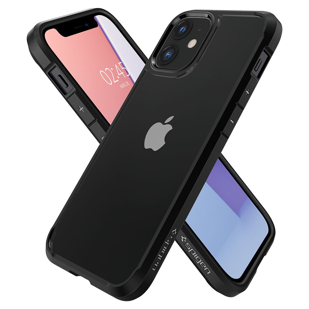 Θήκη για Apple iPhone 12 / 12 Pro, Spigen, Ultra Hybrid, Μαύρη ACS01703