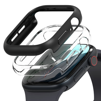 Θήκη Ringke Slim για Apple Watch Series 10 / 11 42mm, Σετ 2 τεμαχίων, Μαύρη Ματ / Διαφανής