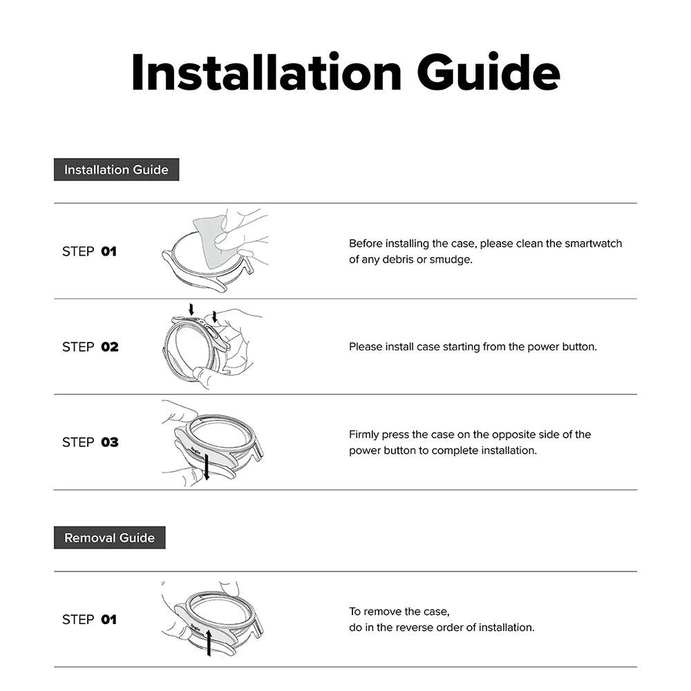 Θήκη Ringke Slim για Samsung Galaxy Watch8 40mm, Σετ 2 τεμαχίων, Διάφανη
