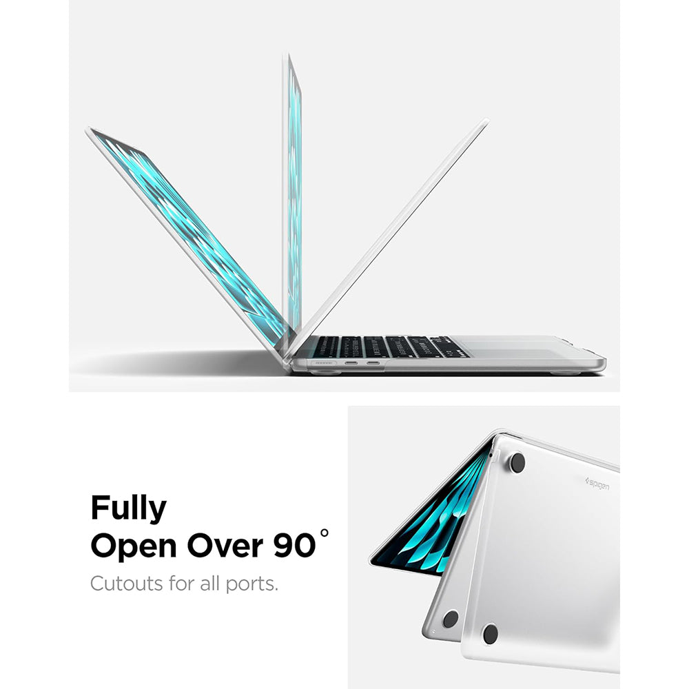 Θήκη Spigen Airskin για Apple MacBook Air 13 ιντσών (2026) / (2025) / (2024) / (2022), Διαφανής Ματ ACS11530