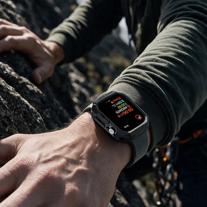 Θήκη Spigen Rugged Armor για Apple Watch Series 12 42mm, Μαύρη Ματ ACS11877