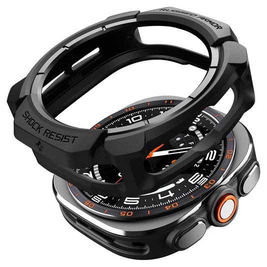 Θήκη Spigen Rugged Armor για Samsung Galaxy Watch Ultra2, Μαύρο Ματ ACS11611