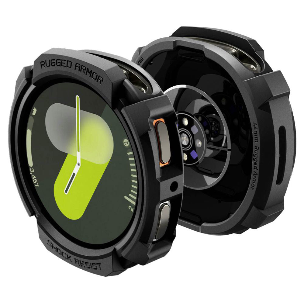 Θήκη Spigen Rugged Armor για Samsung Galaxy Watch8 44mm, Μαύρο Ματ ACS10006