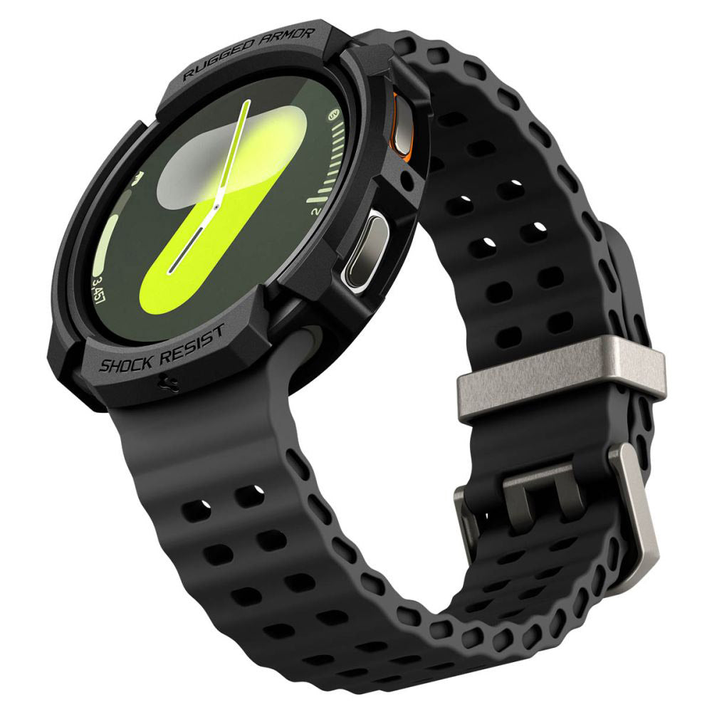 Θήκη Spigen Rugged Armor για Samsung Galaxy Watch8 44mm, Μαύρο Ματ ACS10006