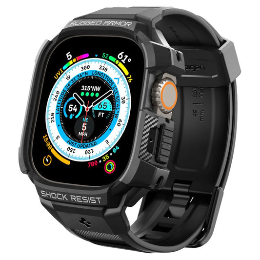Θήκη Spigen Rugged Armor Pro για Apple Watch Ultra Series, Μαύρη